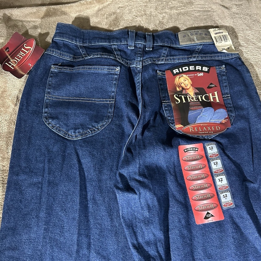 NWT Vintage Riders by Lee Women's Stretch Relaxed Tapered Jeans Size 12P